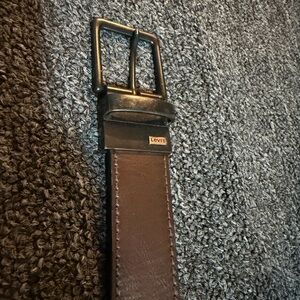 Levi's Brown Leather Belt with Black Buckle